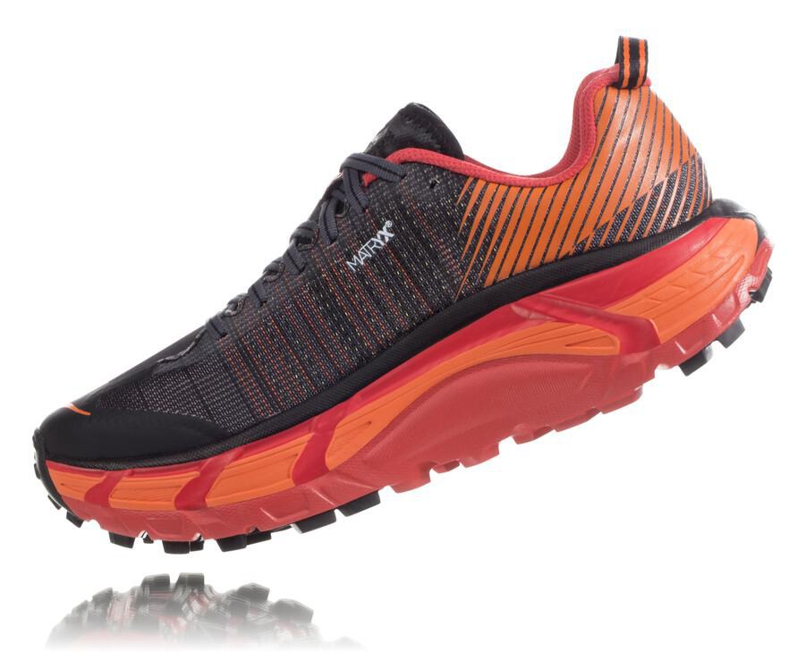 Zapatillas Trail Hoka One One Hombre - Evo Mafate 2 - Negras/Rojas - YHZ597601